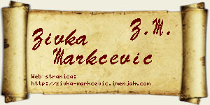 Živka Markčević vizit kartica